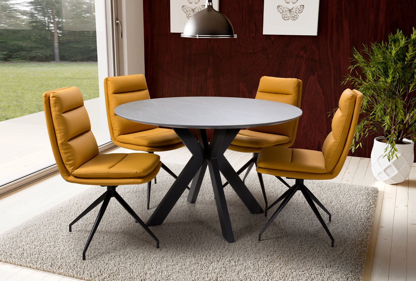 Furniture Link Newark Swivel Dining Chair