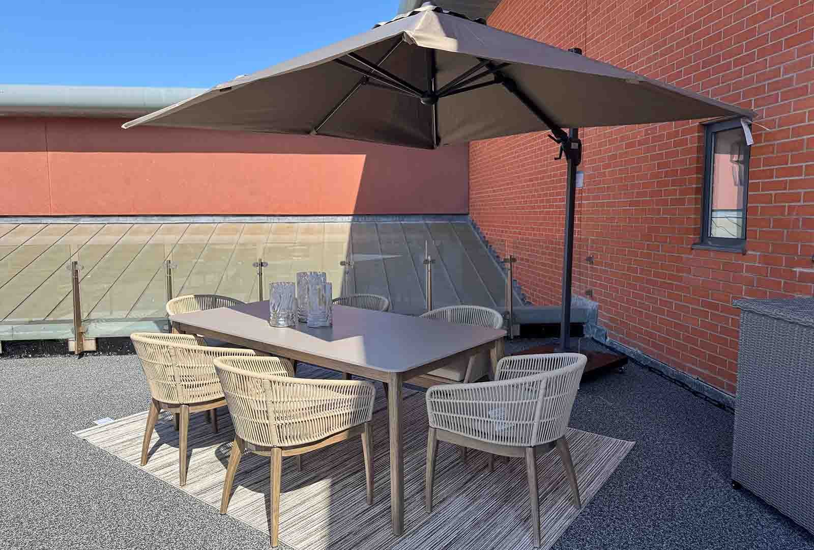 Pacific Lifestyle Glow Callington Free Arm Square Parasol