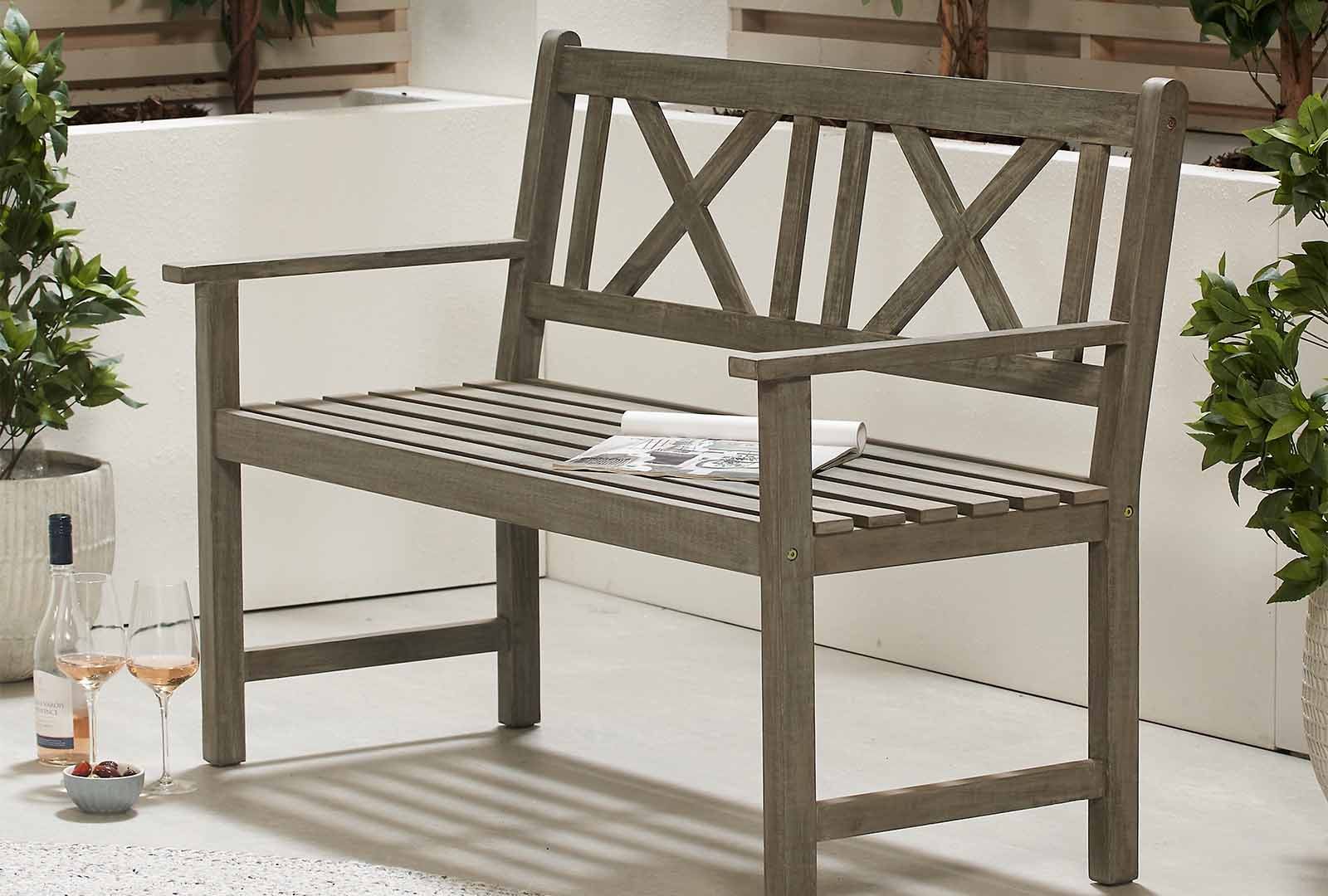 Pacific Lifestyle Calvo - 2 Seater Antique Grey Bench