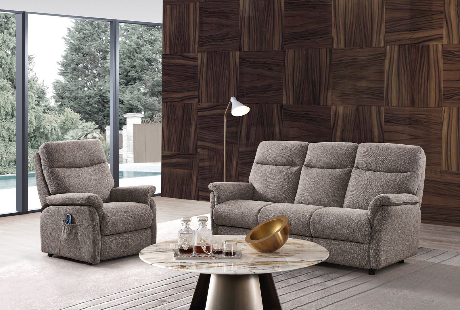 Volterra 3 Seater Sofa & Armchair - Fabric