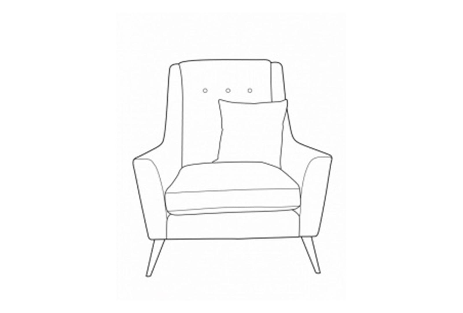 Sinatra Accent Chair Chrome Foot - Line Art