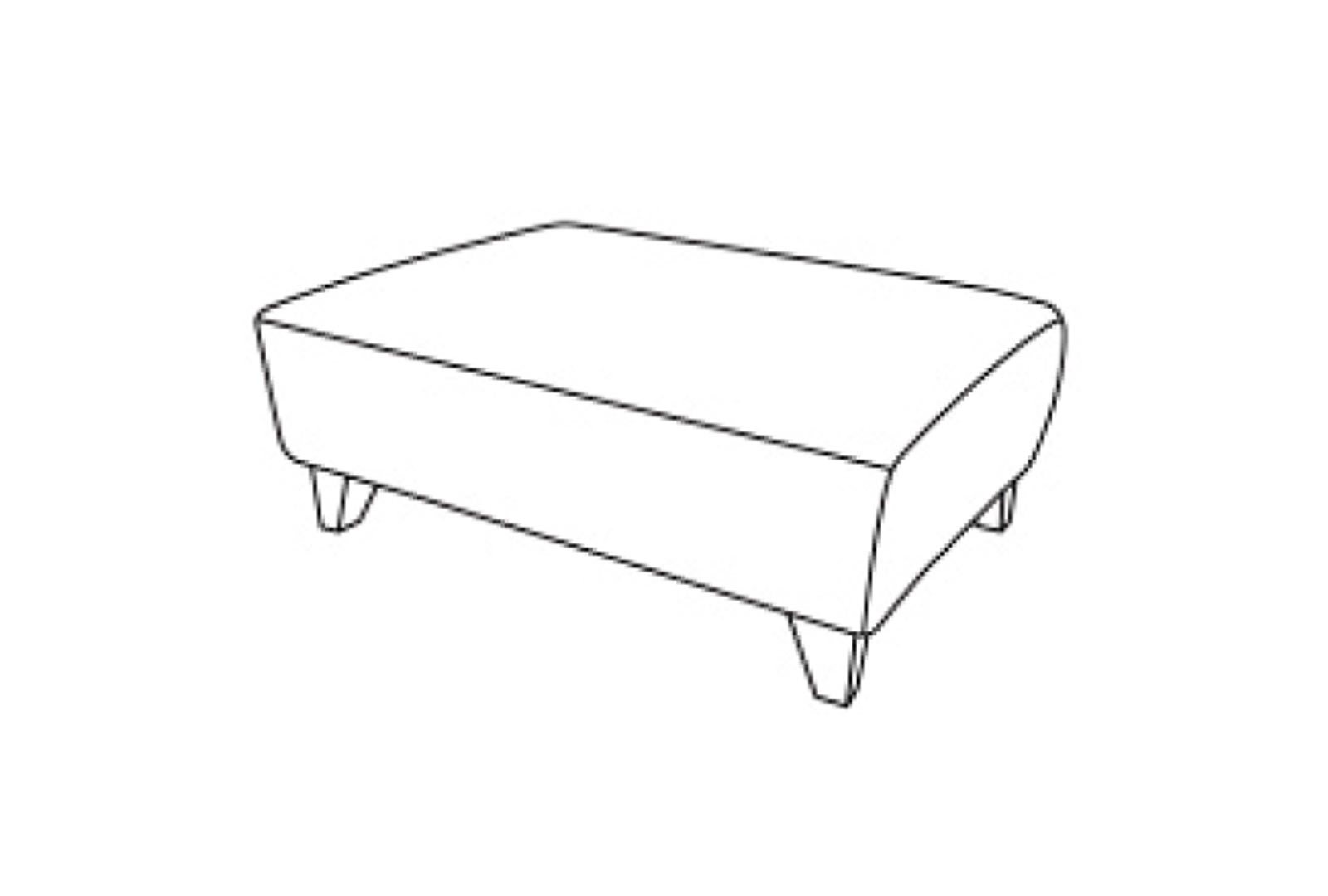 Dalton Designer Footstool - Line Art