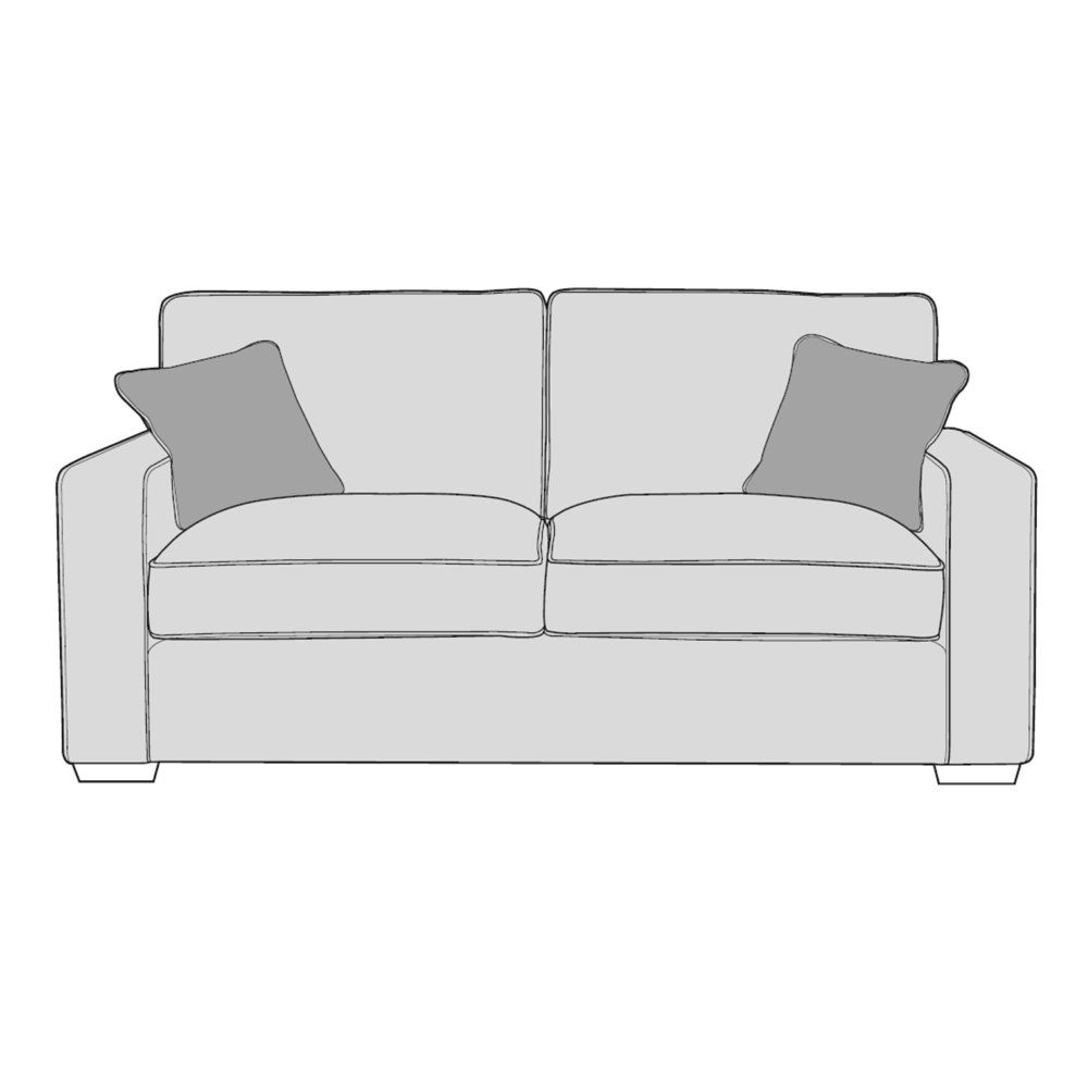 Cleveland 3 Seater Sofa Standard Back - Line Art