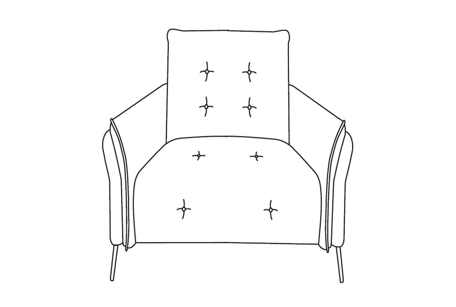 Bolero Armchair Static - Line Art