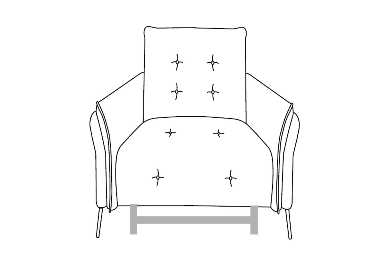Bolero Armchair Powered - Line Art