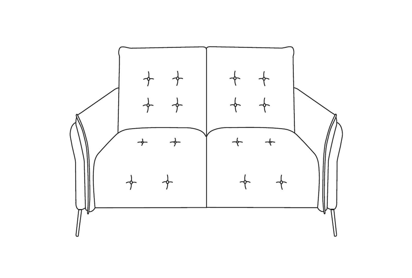 Bolero Loveseat Static - Line Art