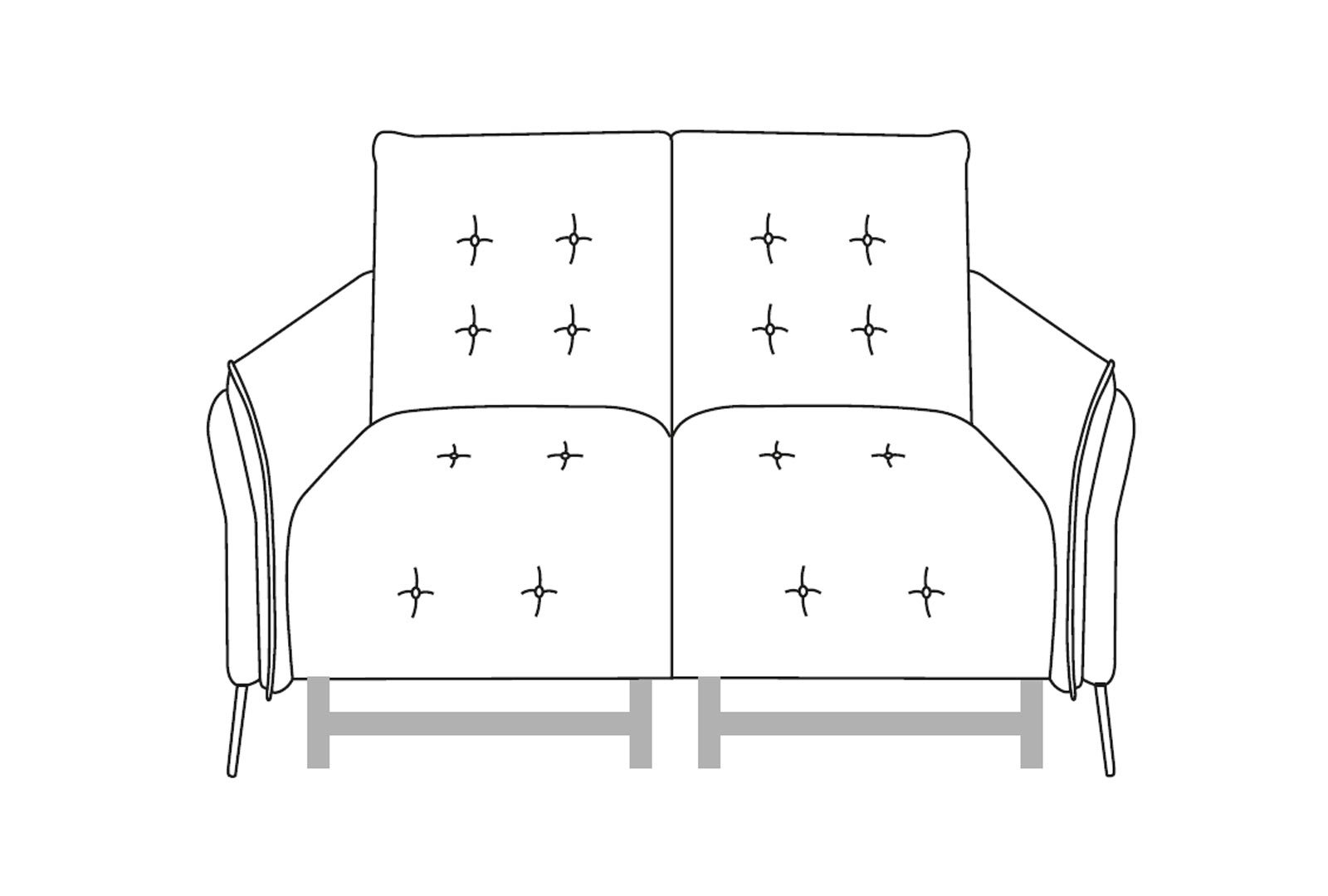 Bolero Loveseat Powered - Line Art
