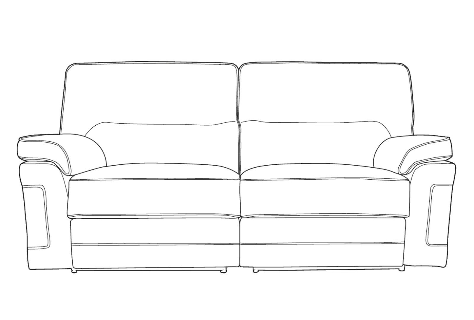 Piazza 3 Seater Sofa - Line Art