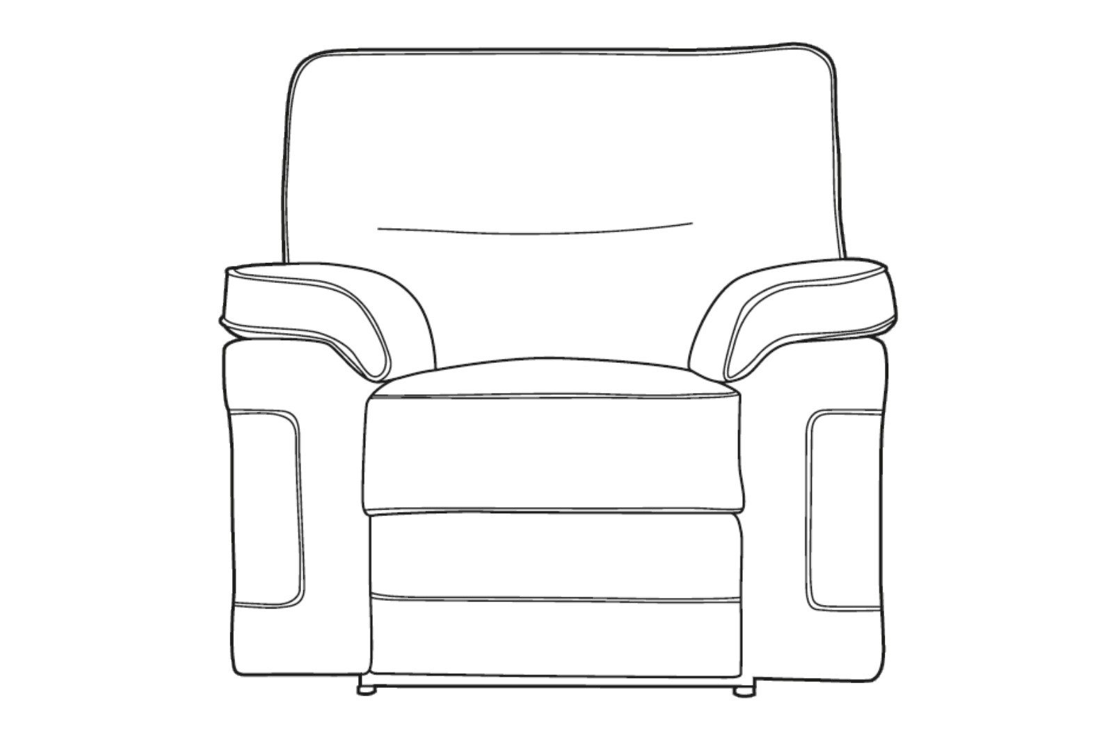 Piazza Armchair - Line Art