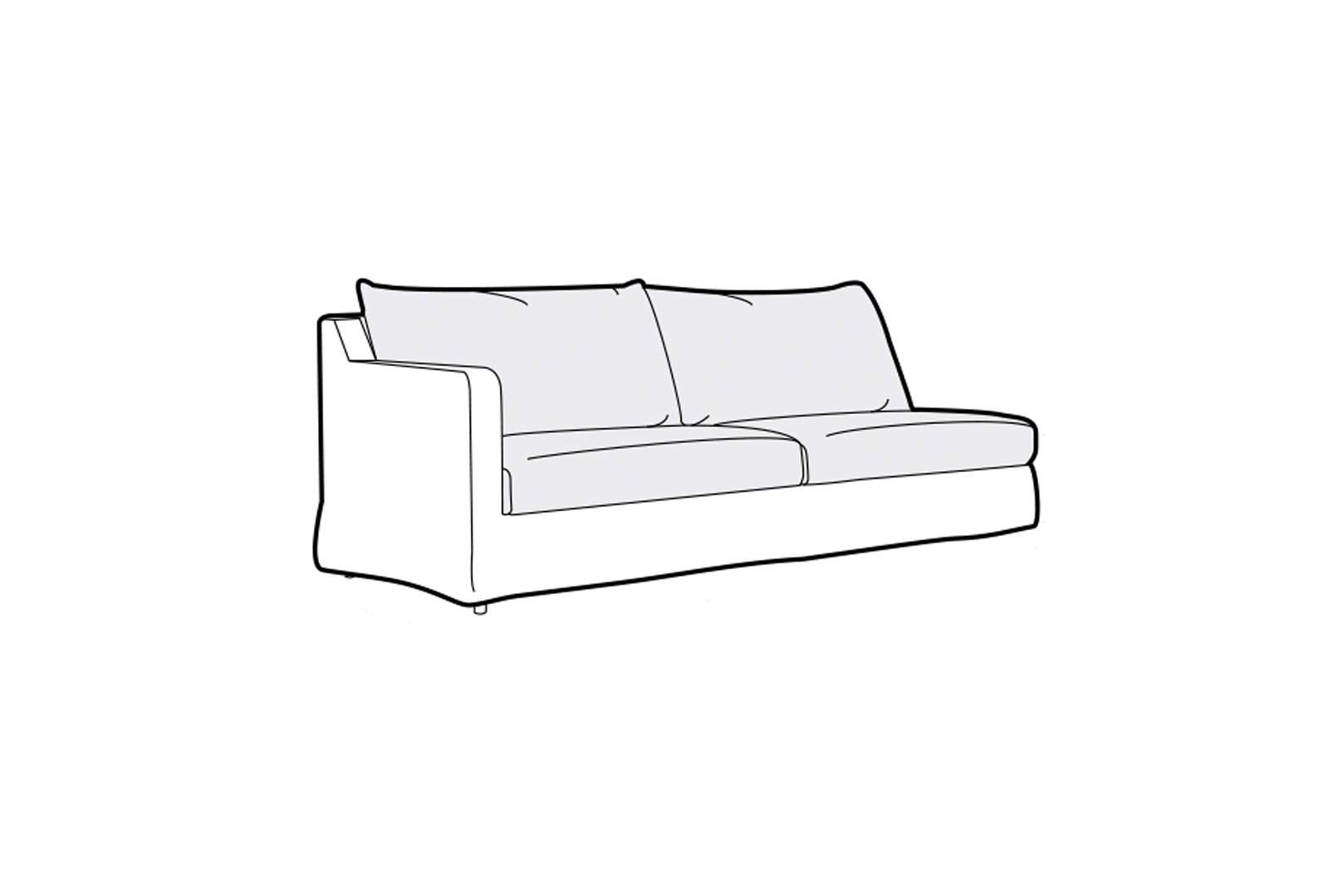 Sadie 1 Arm 3 Seater Loom Loft