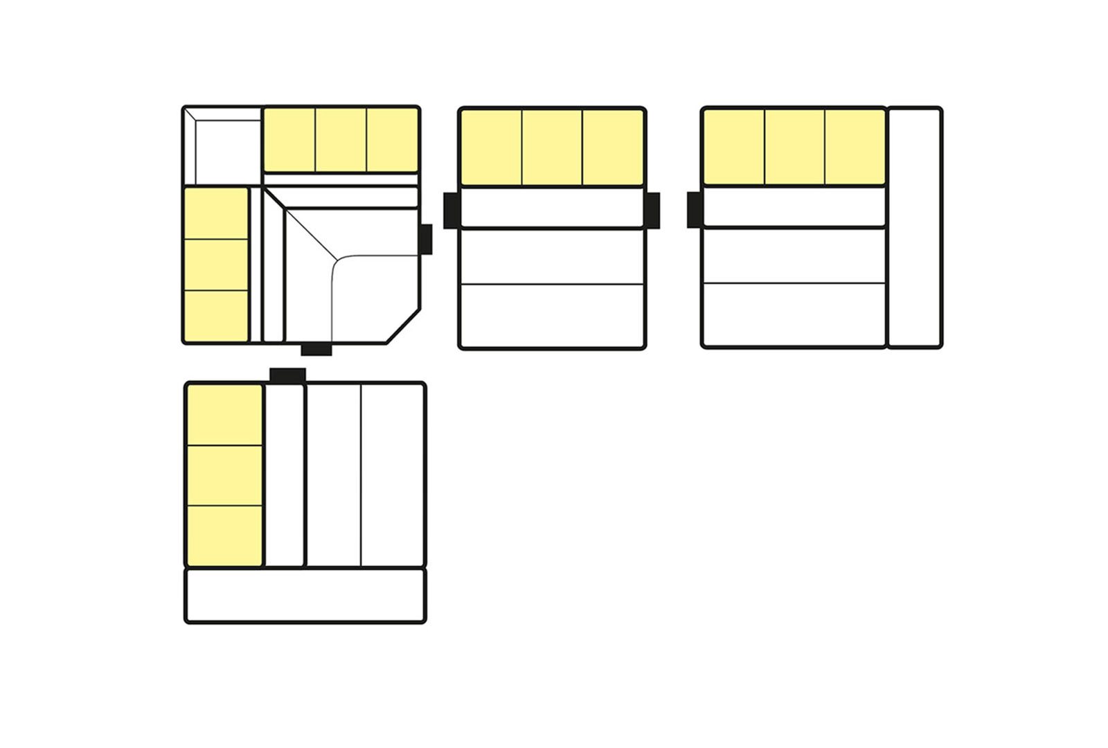Capua Large Corner Group - Line Art