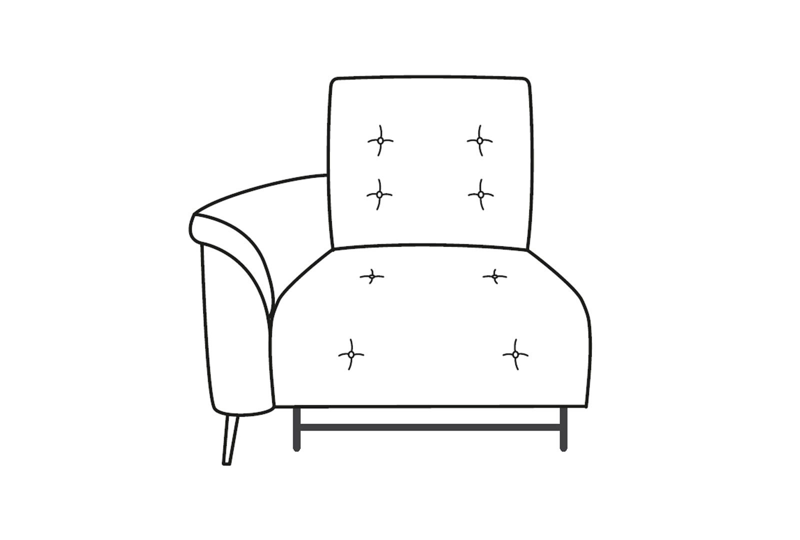 Italia Living Tempest - 1 Arm 1 Seater