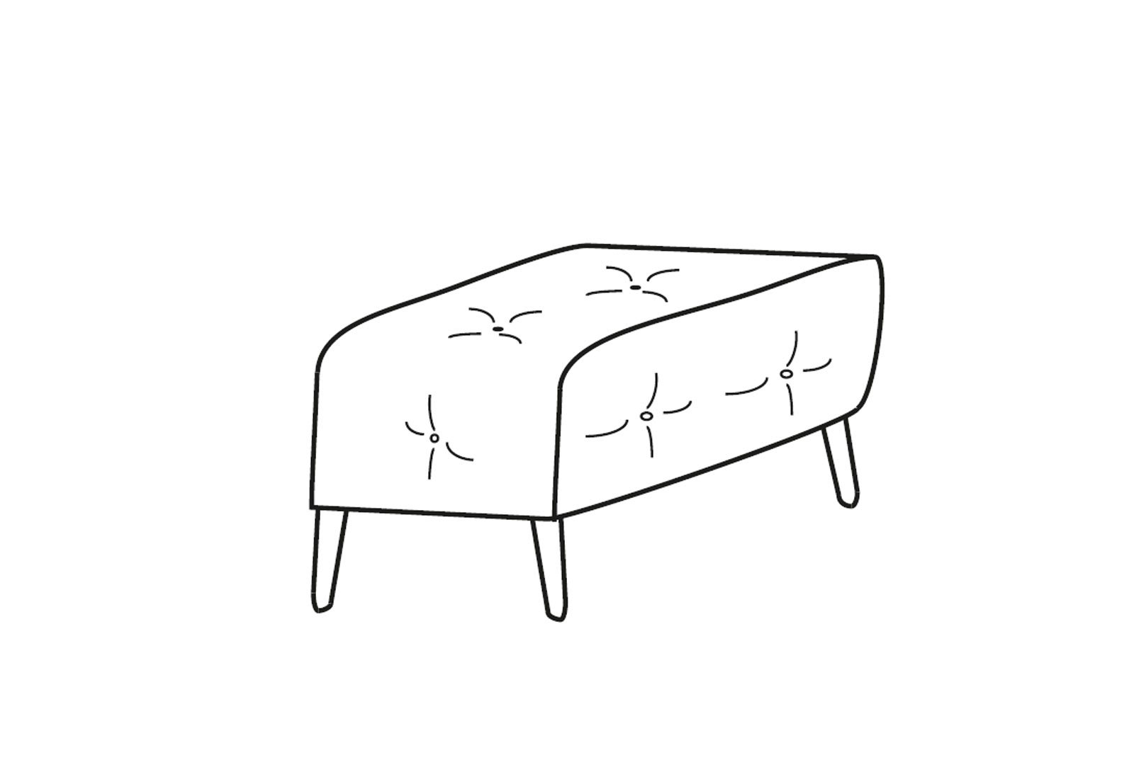 Italia Living Tempest - Rectangular Stool