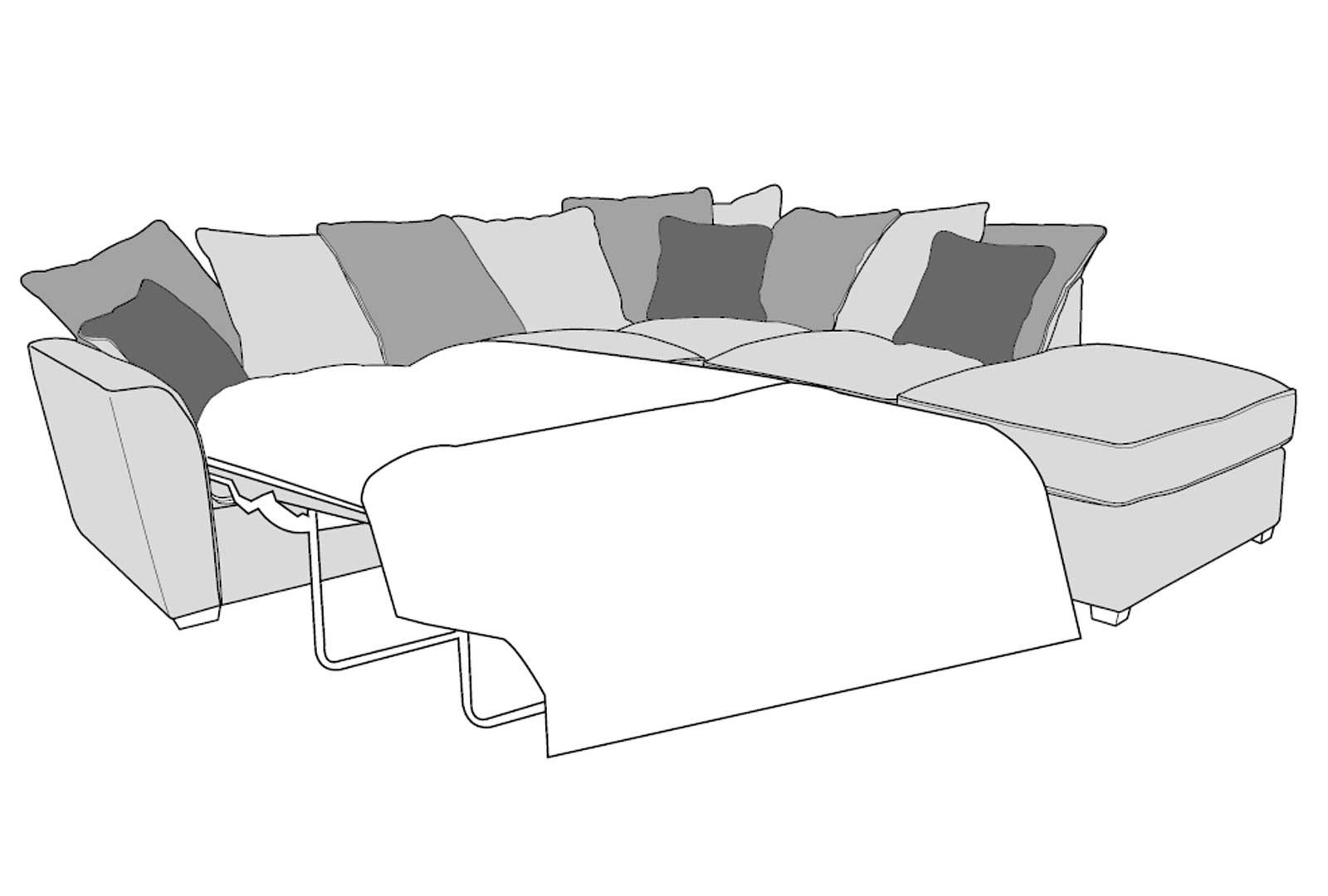 Wickham Corner Chaise Group Including Sofabed Pillow Back
