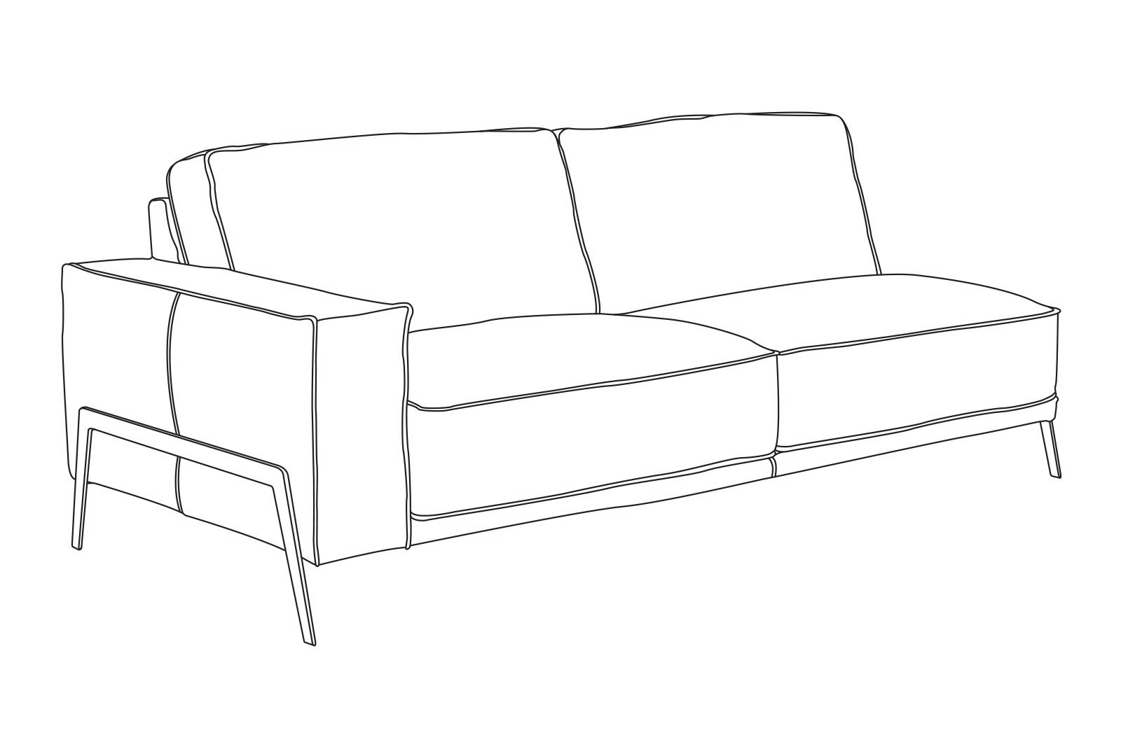 G'Digio Kurtis - 2 Seater (1 Arm)