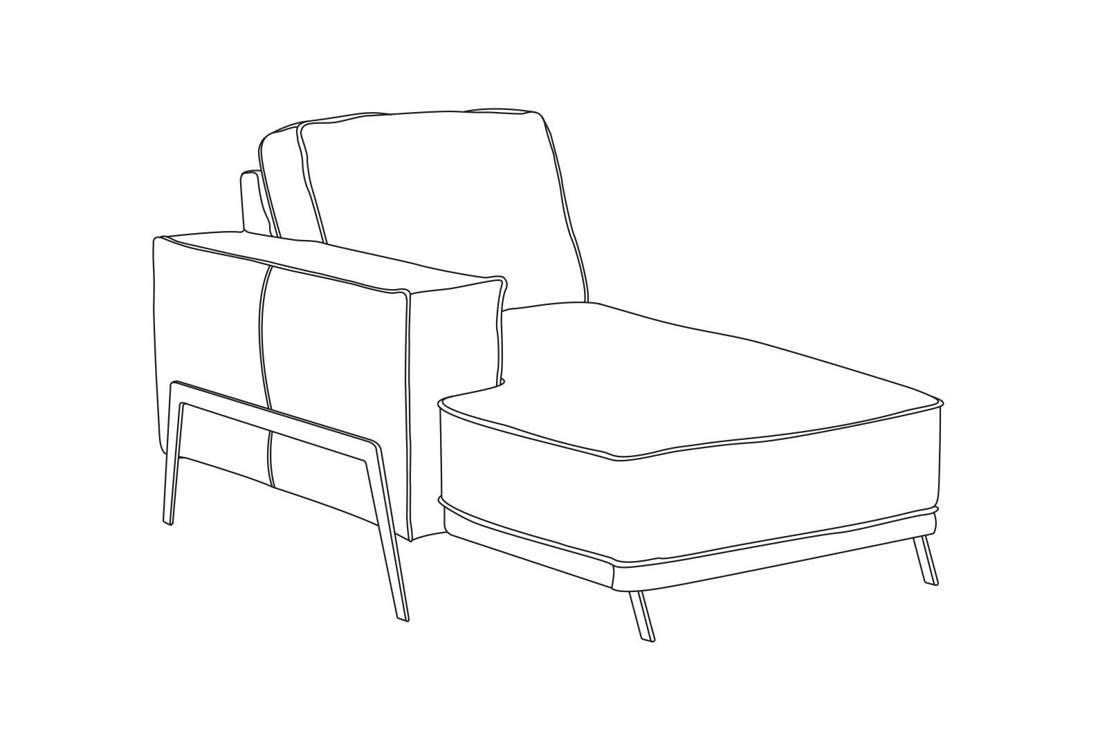 G'Digio Kurtis - Chaise Unit Small (1 Arm)