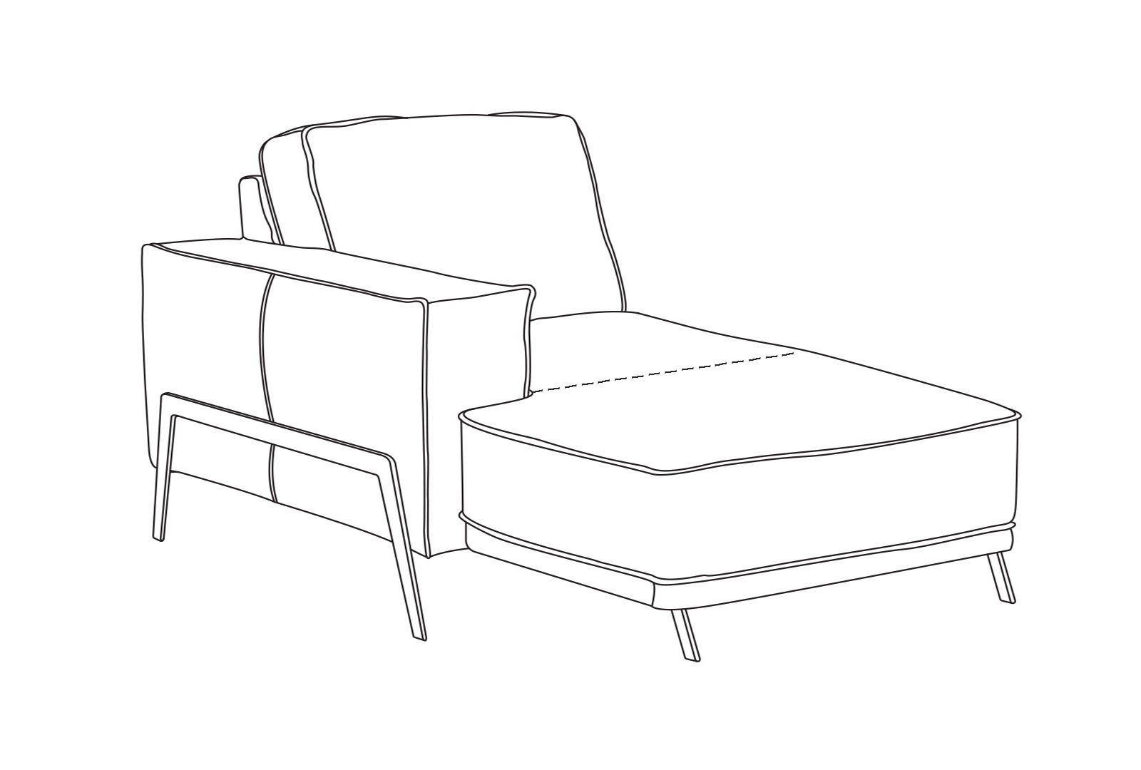 G'Digio Kurtis - Chaise Unit Medium (1 Arm)