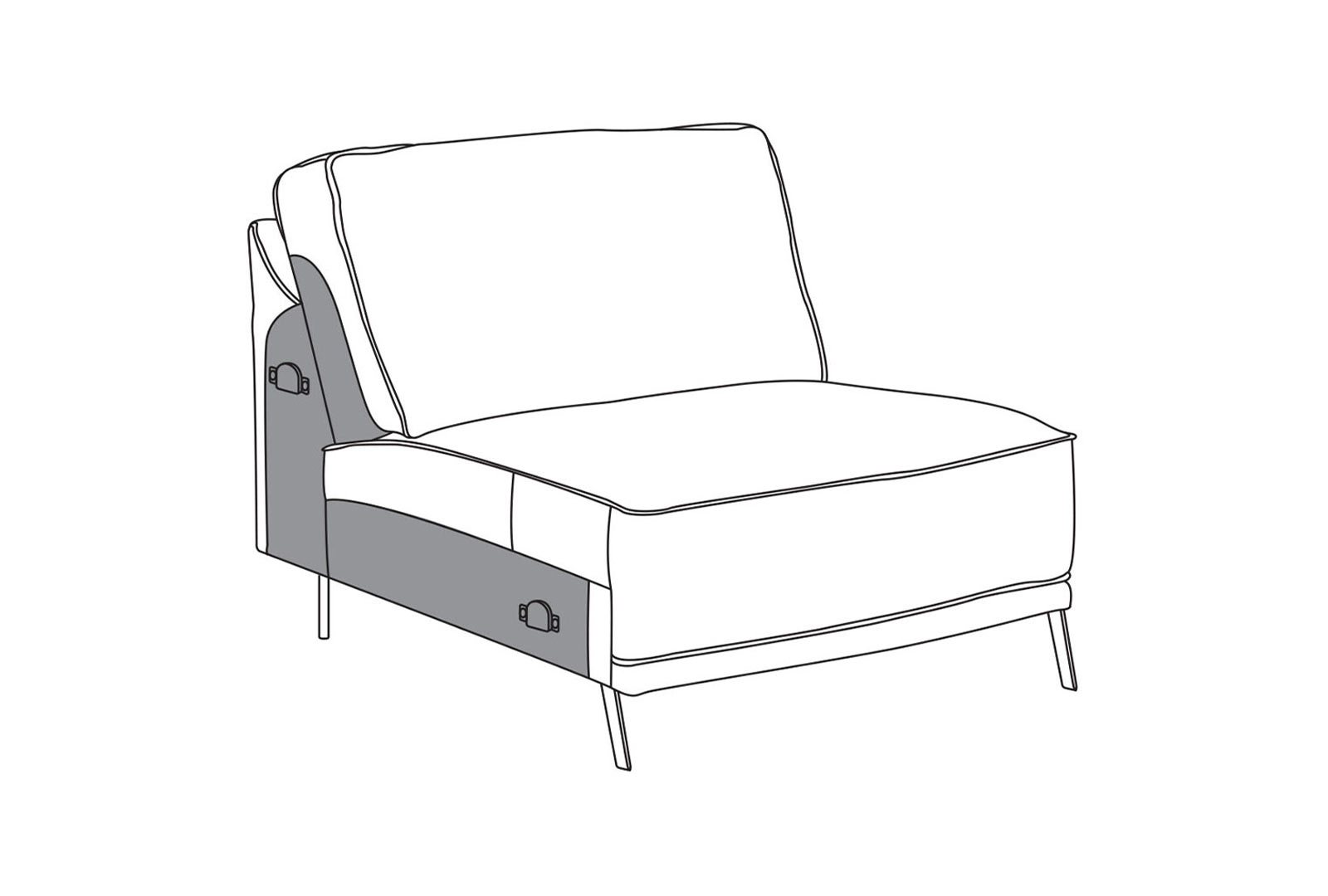 G'Digio Kurtis - Chair Medium Armless Unit