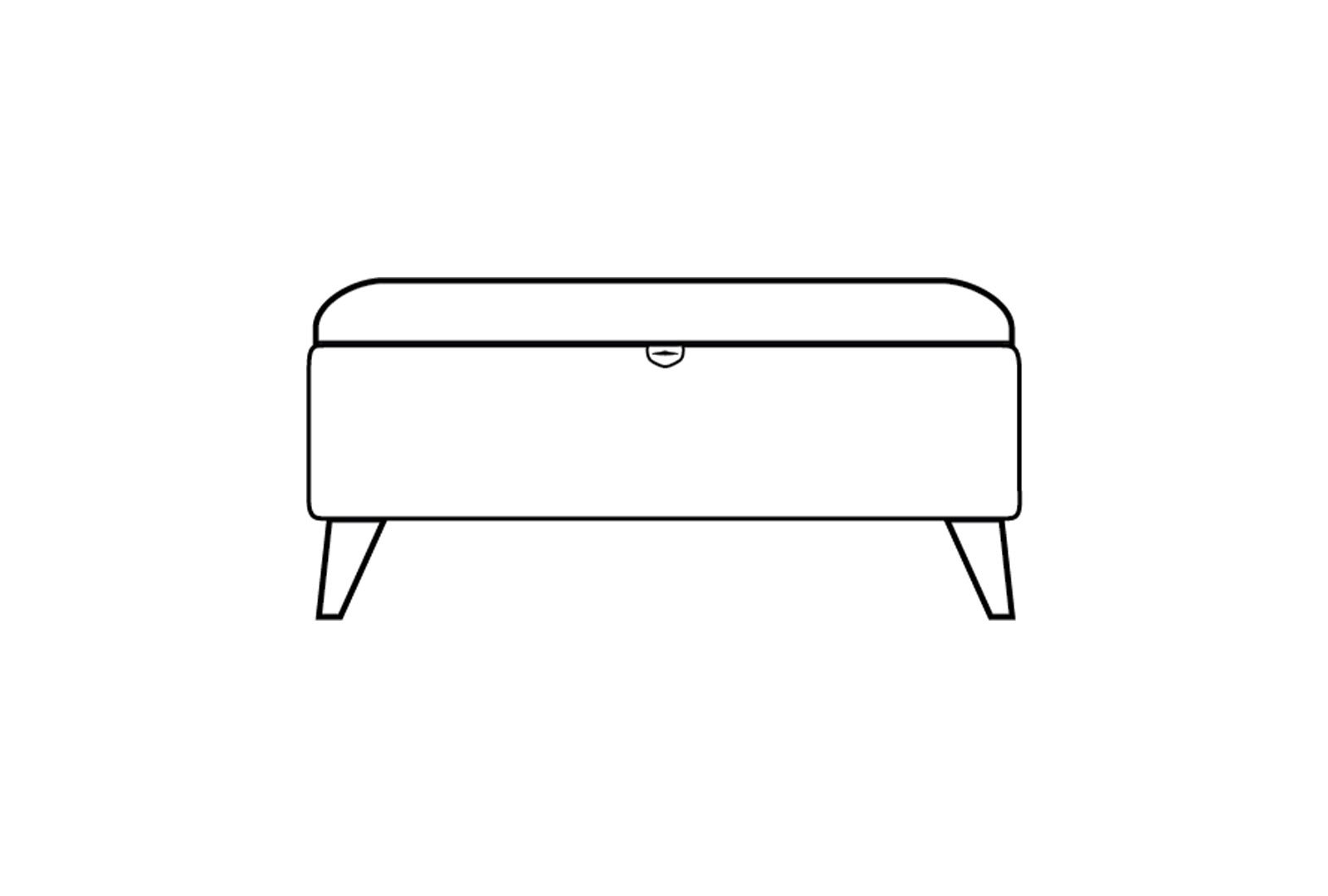 Perdy Storage Stool - Line Art
