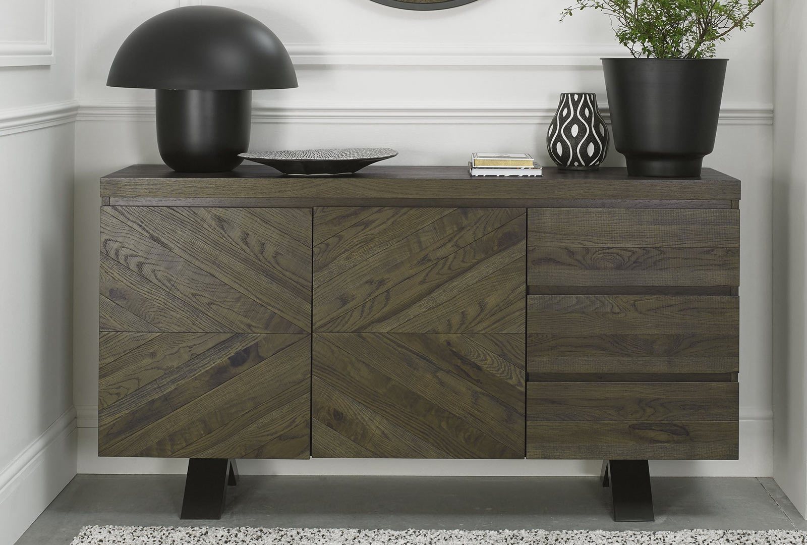 Eclipse Wide Sideboard - Fumed Oak