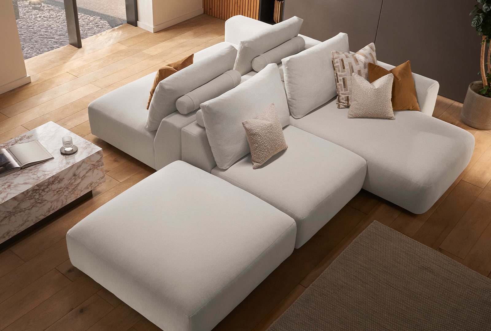 Rawley Back To Back Sofa - Tuscan Ivory