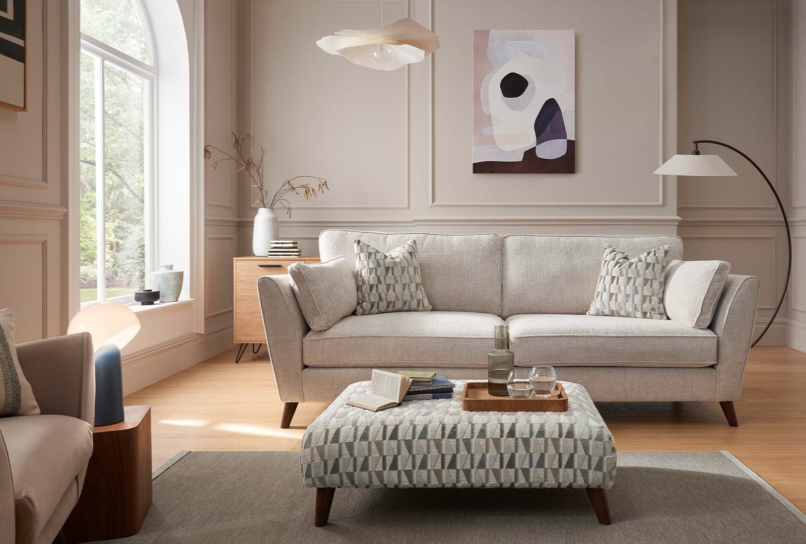 Hatton Sofa and Footstool