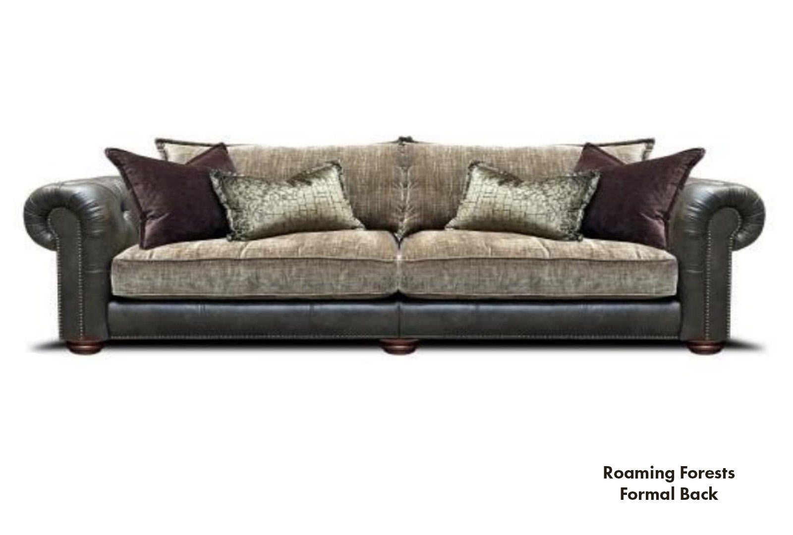 Arundel 3.5 Seater Sofa Front View - Forest