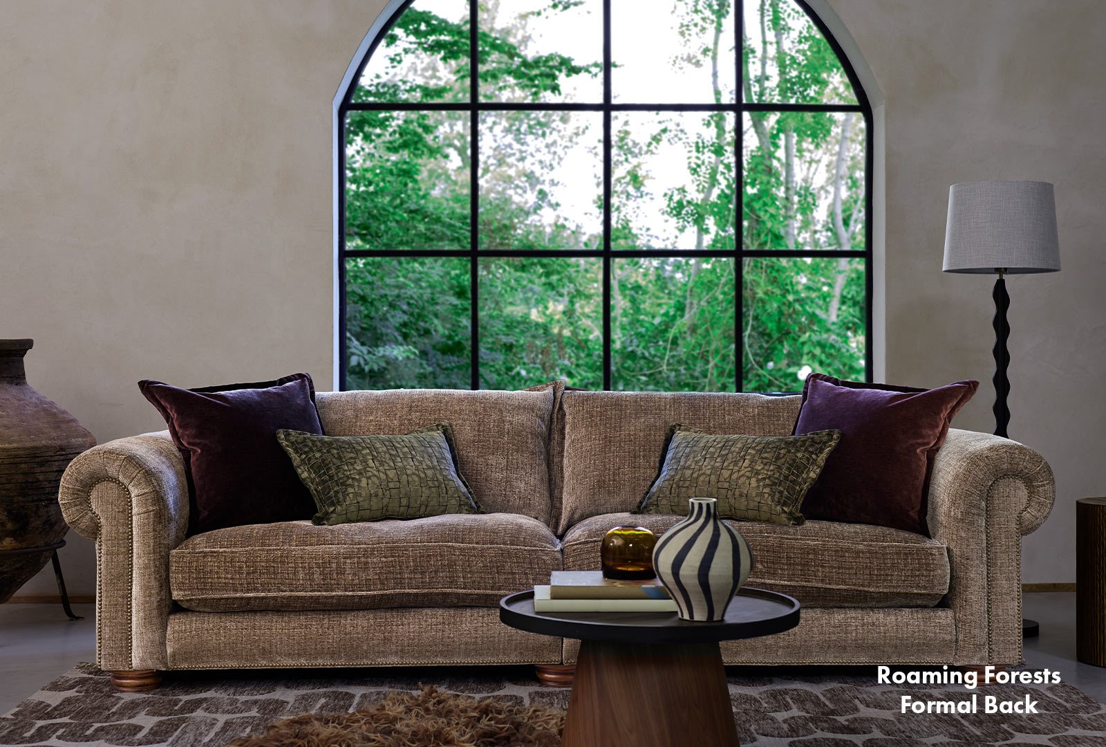 Stirling 4 Seater Sofa Formal Back - Forest