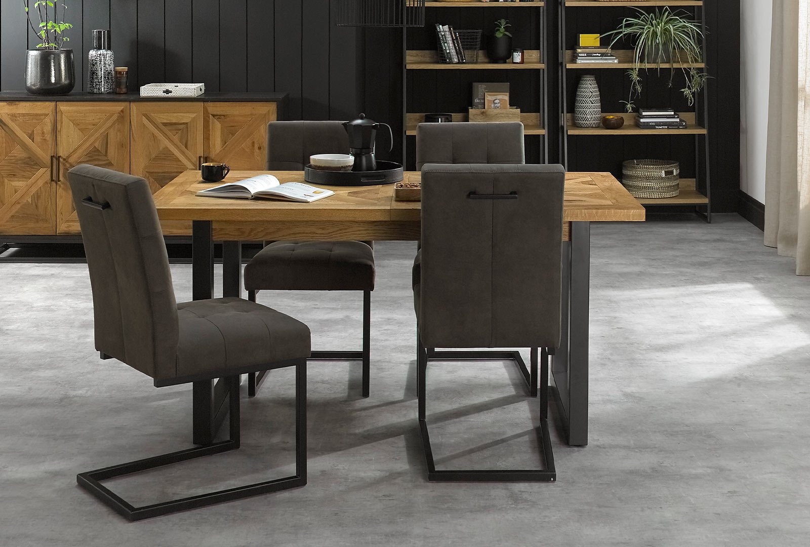 Bentley Designs (UK) Ltd Ingot - Cantilever Dining Chair (Set of 2)