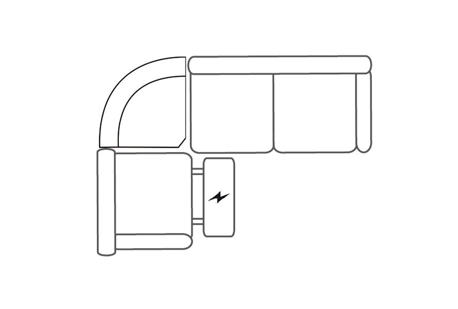 Curved Corner Group LHF - Power on Left