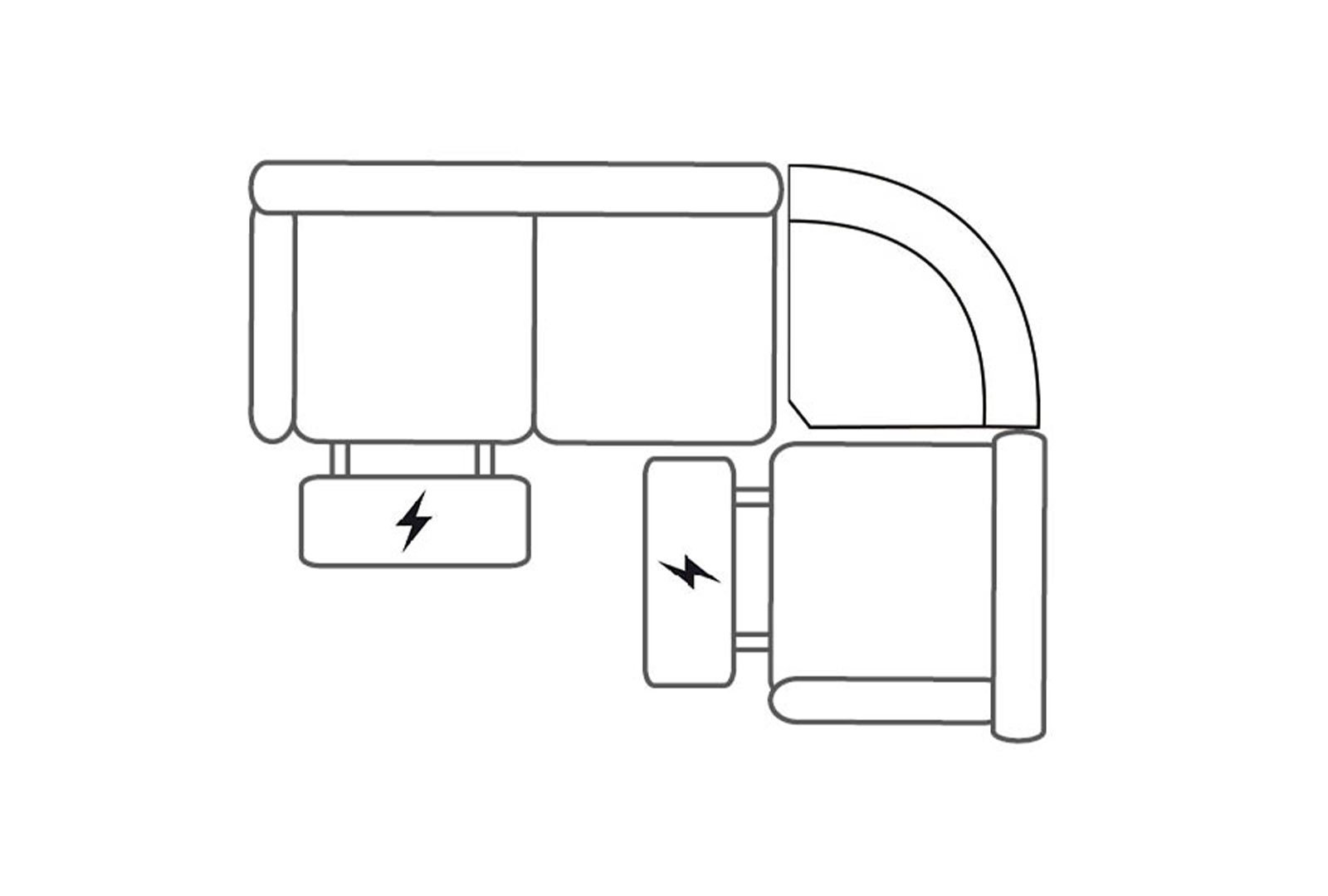 Curved Corner Group RHF - Power on Both Sides