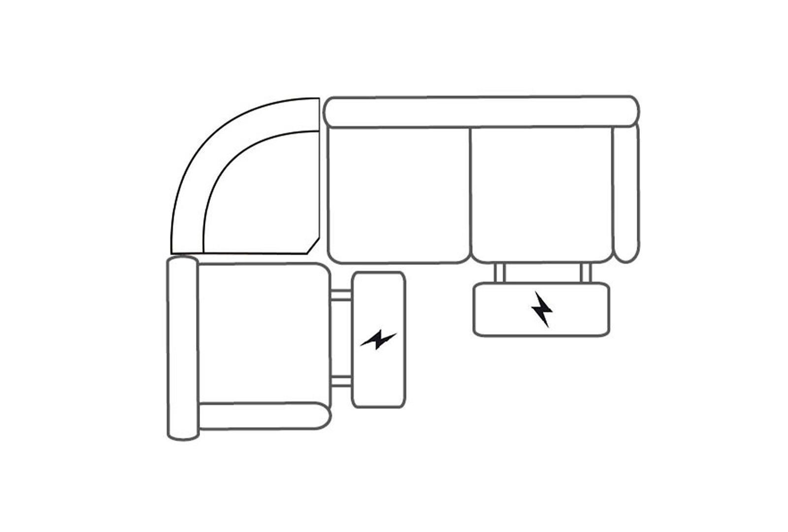 Curved Corner Group LHF - Power on Both Sides