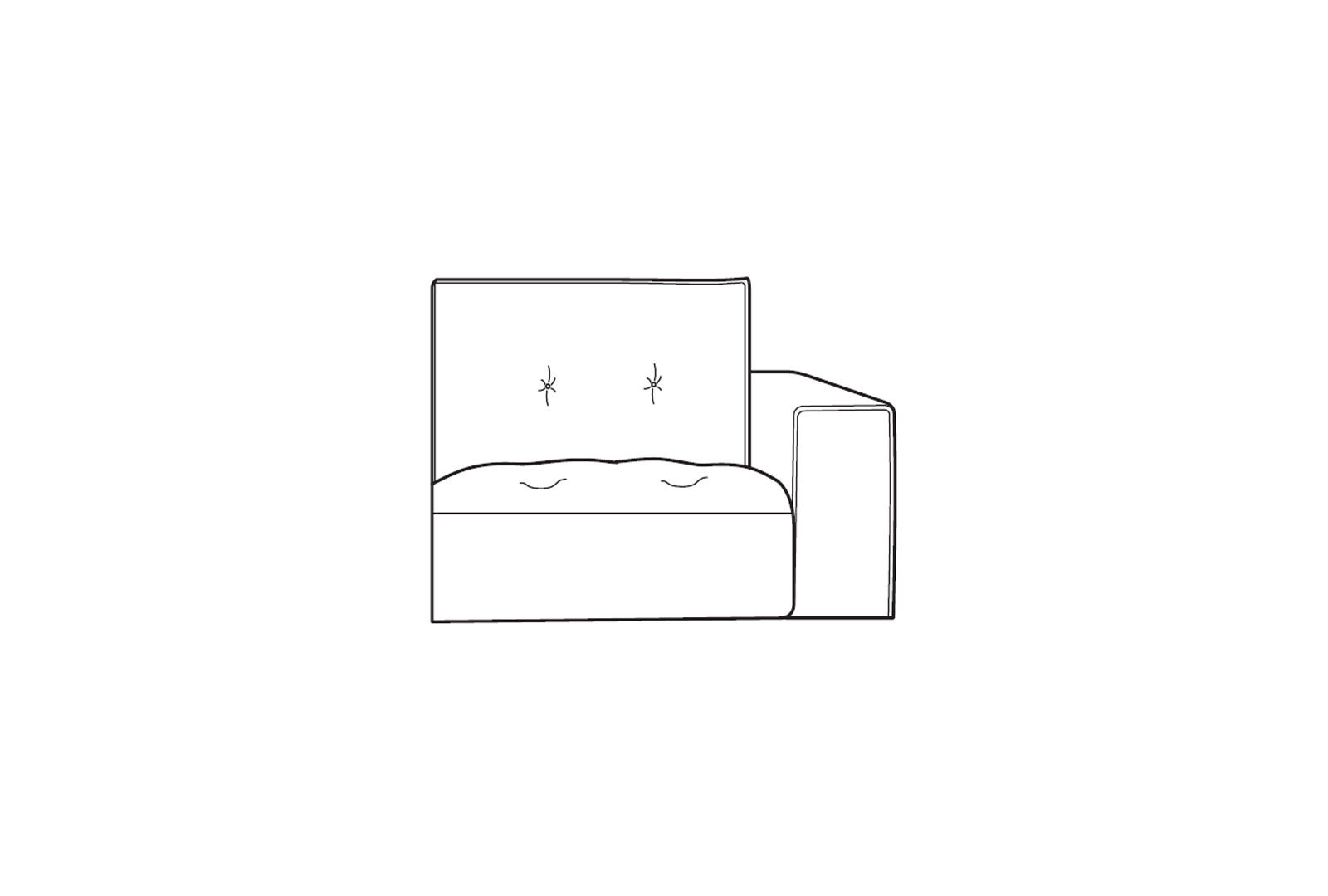 Italia Living Gadoni - Small 1 Arm 1 Seater