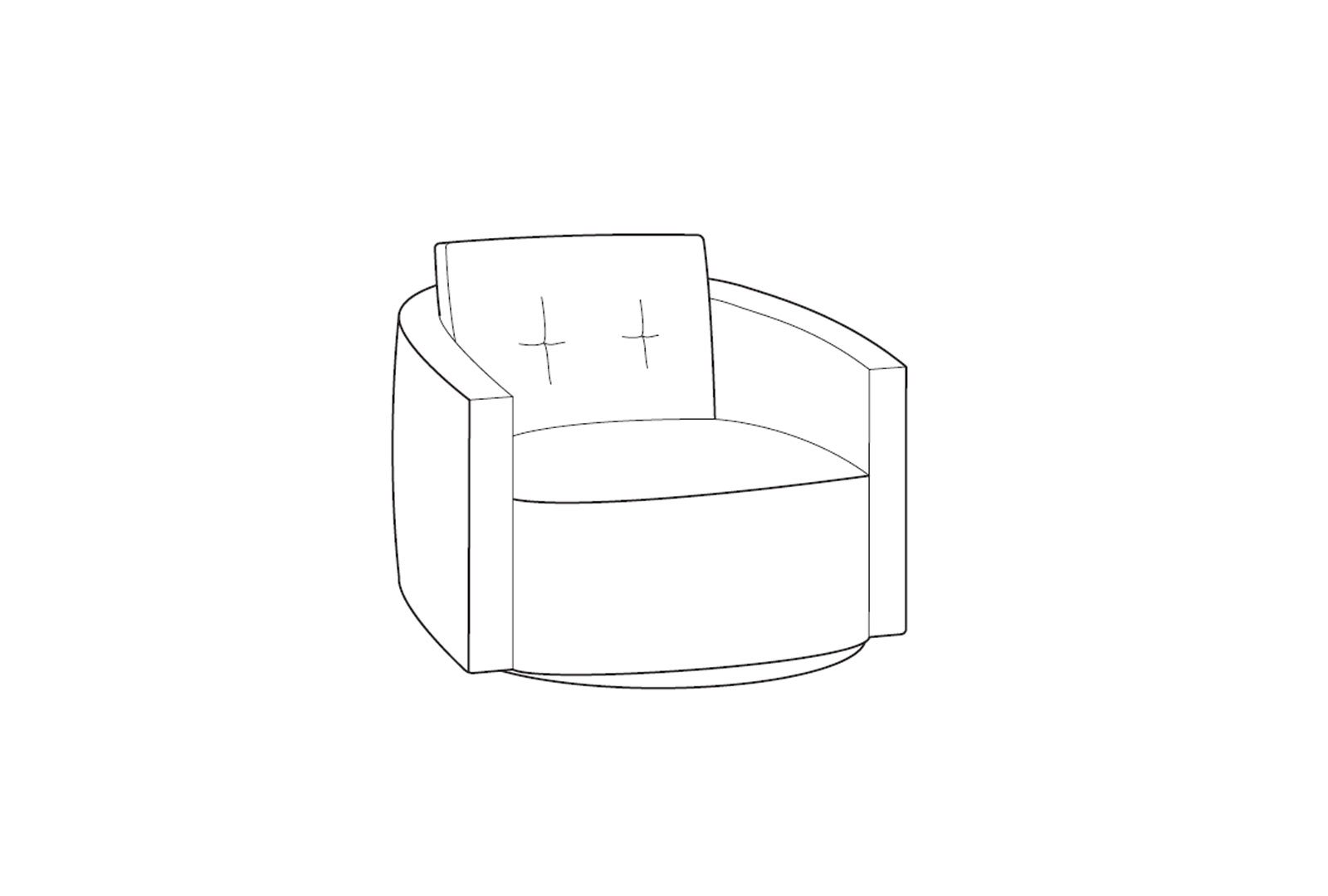 Italia Living Gadoni - Swivel Armchair