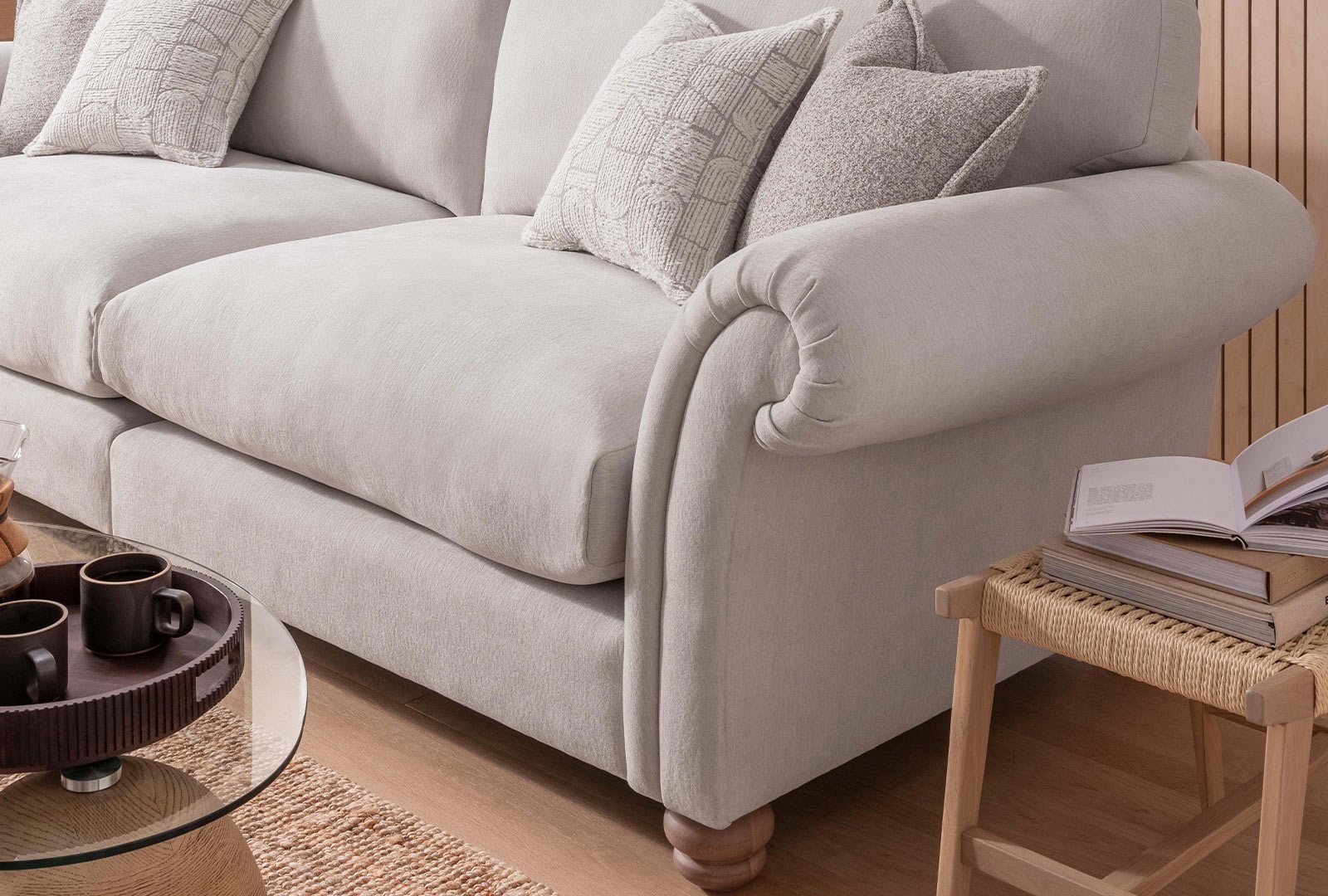 Whitemeadow Paloma Square Footstool