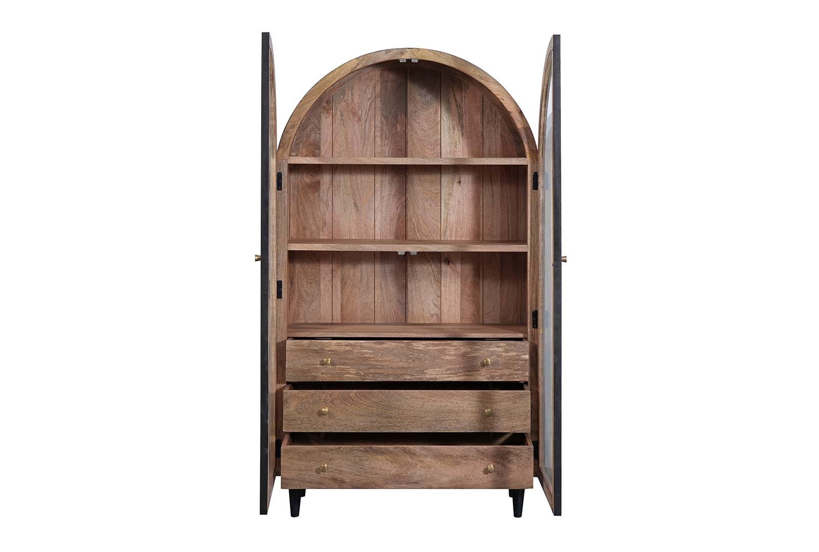 Indus Valley Inspiration - 2 Door Glass Cabinet