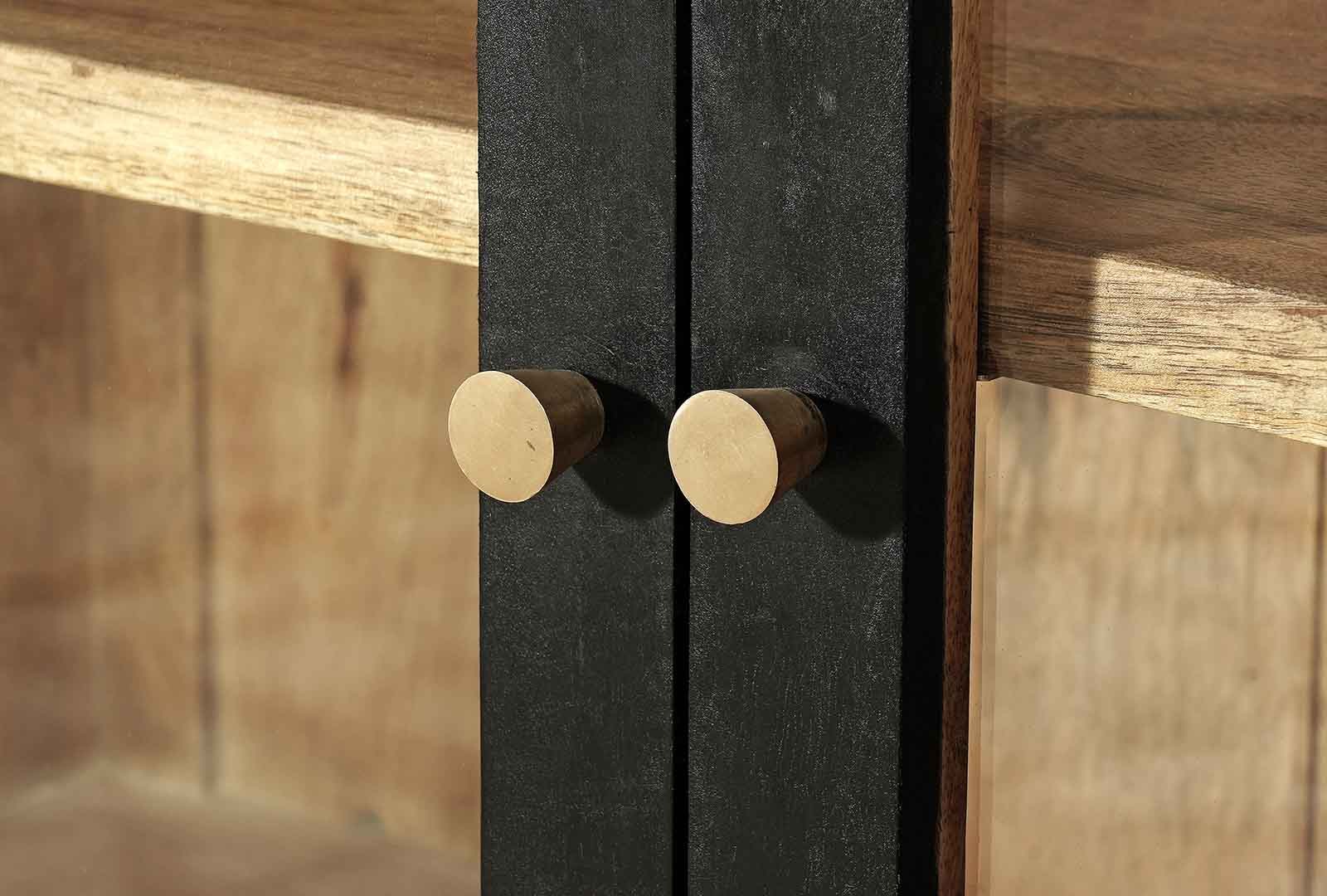 Indus Valley Inspiration - 2 Door Glass Cabinet