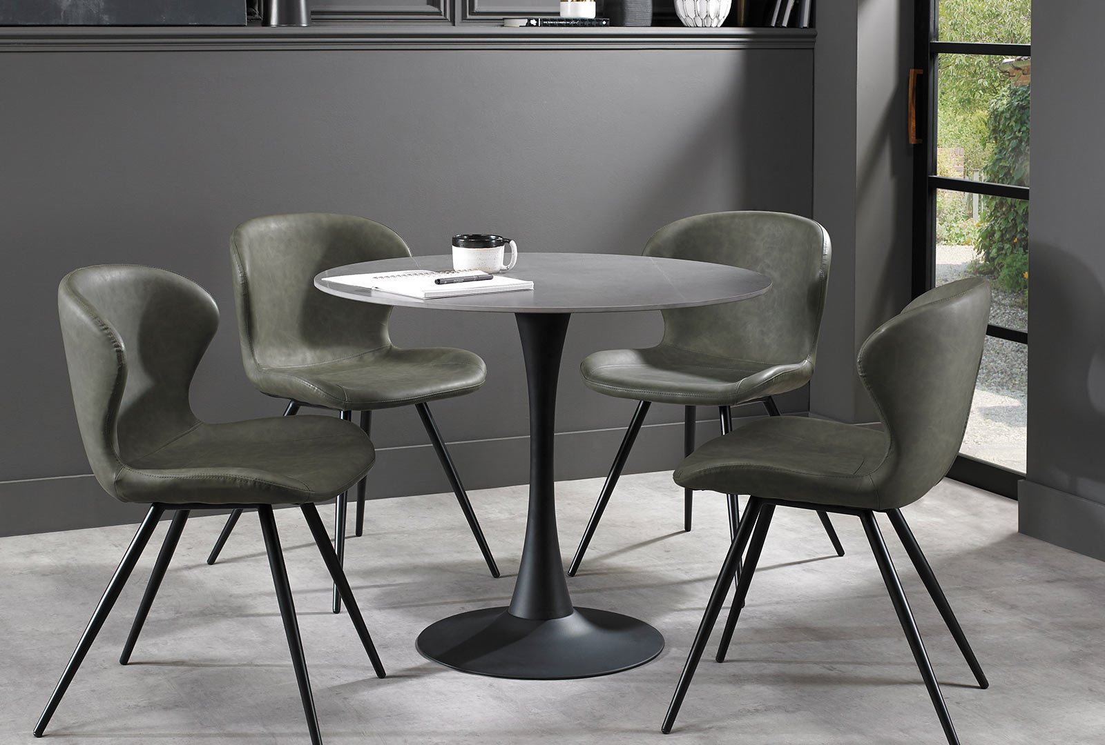 Bentley Designs (UK) Ltd Maxwell - Sintered Stone Circular Bistro Table
