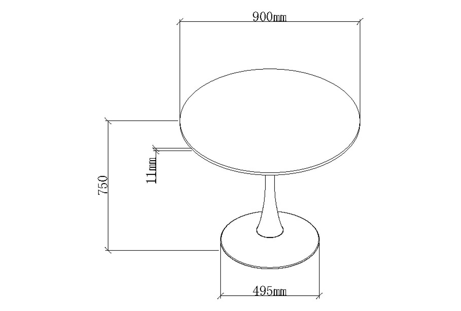 Bentley Designs (UK) Ltd Maxwell - Sintered Stone Circular Bistro Table
