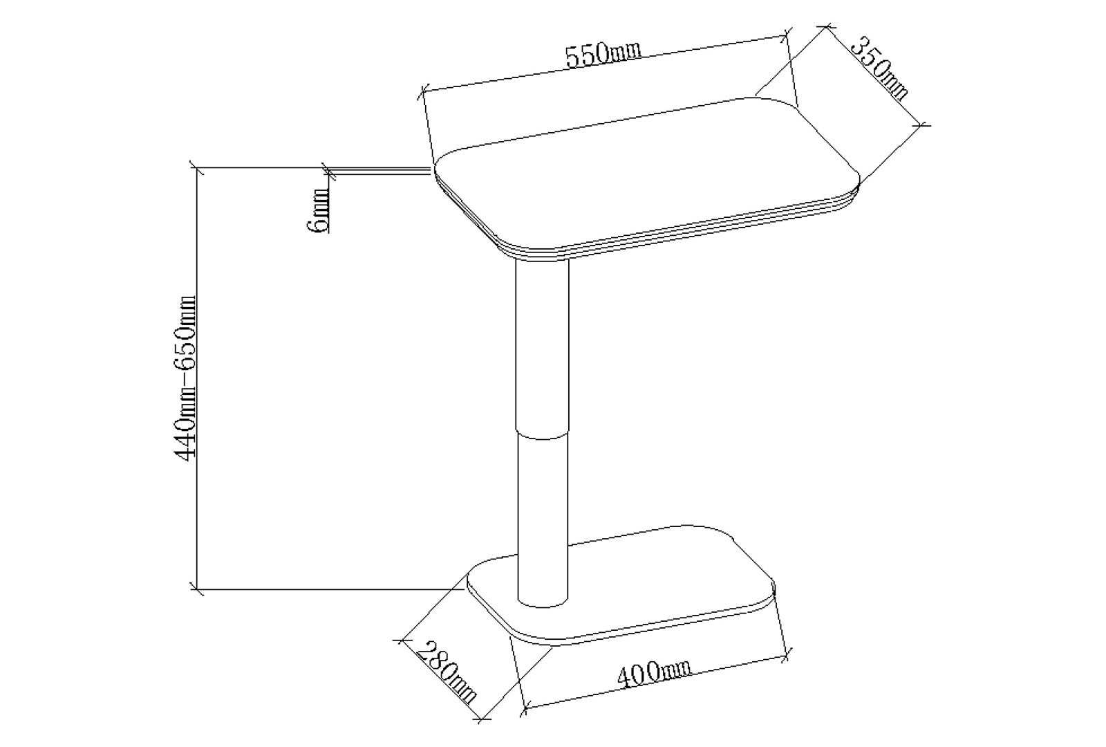 Bentley Designs (UK) Ltd Ripon - Gas Lift Adjustable Sofa Table