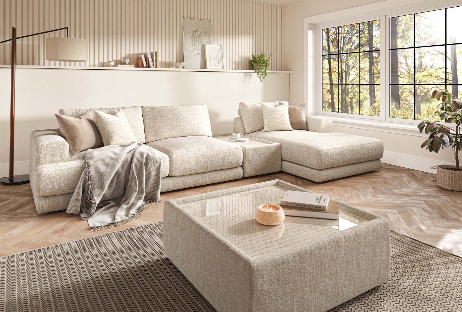 Whitemeadow Newland - Large Chaise Sofa