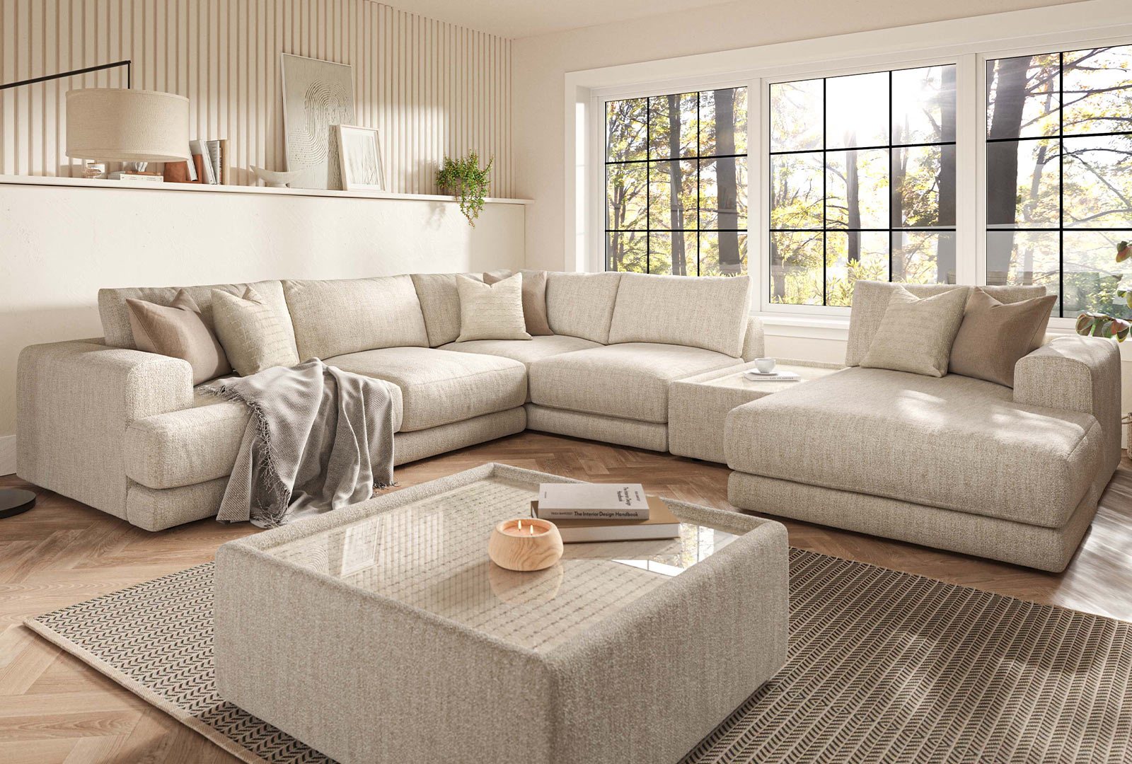 Whitemeadow Newland - Large Chaise Sofa