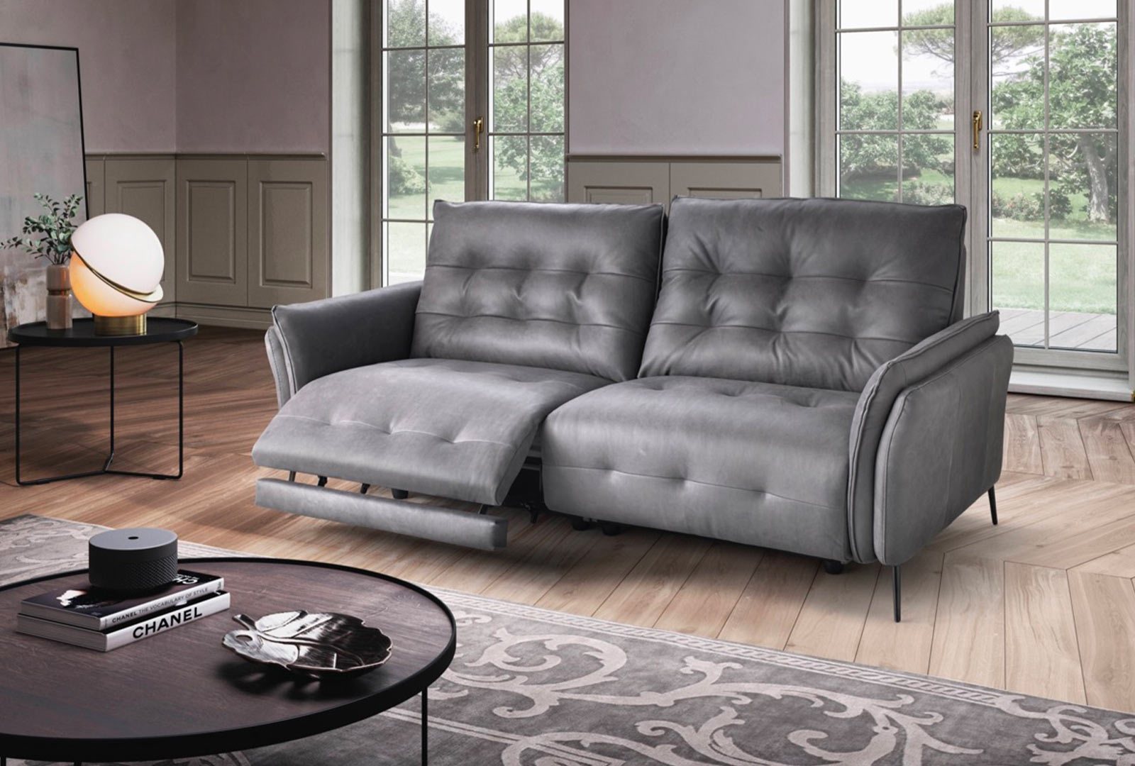 Italia Living Bolero - 3 Seater 1 Arm Sofa with 2 Recliners