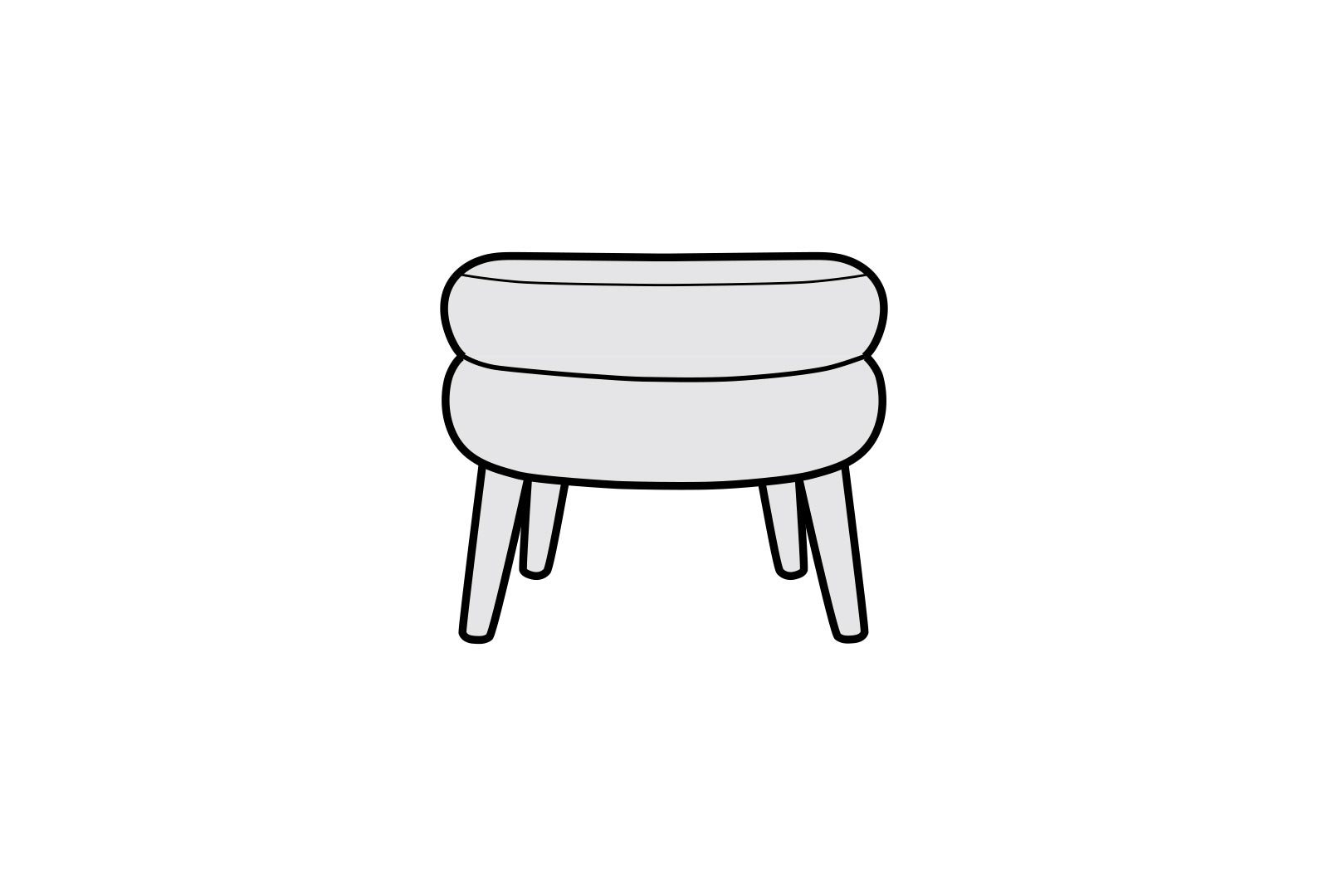 Siren Furniture Limited Saffron - Halfmoon Footstool