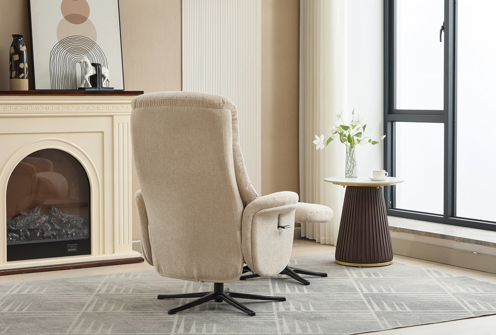 GFA - Global Furniture Alliance Nebraska - Swivel Recliner with Footstool