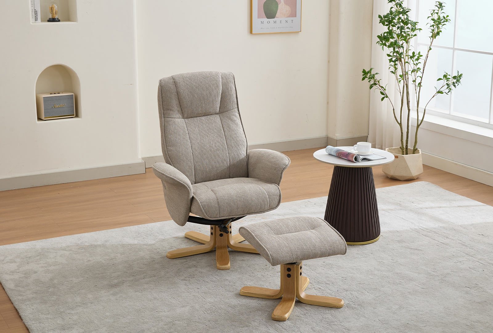 GFA - Global Furniture Alliance Milwaukie - Swivel Recliner with Footstool