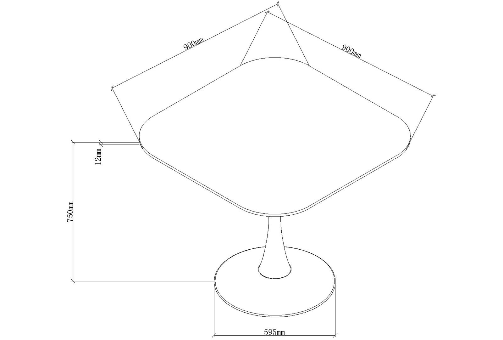 Bentley Designs (UK) Ltd Croston - Sintered Stone Square Bistro Table