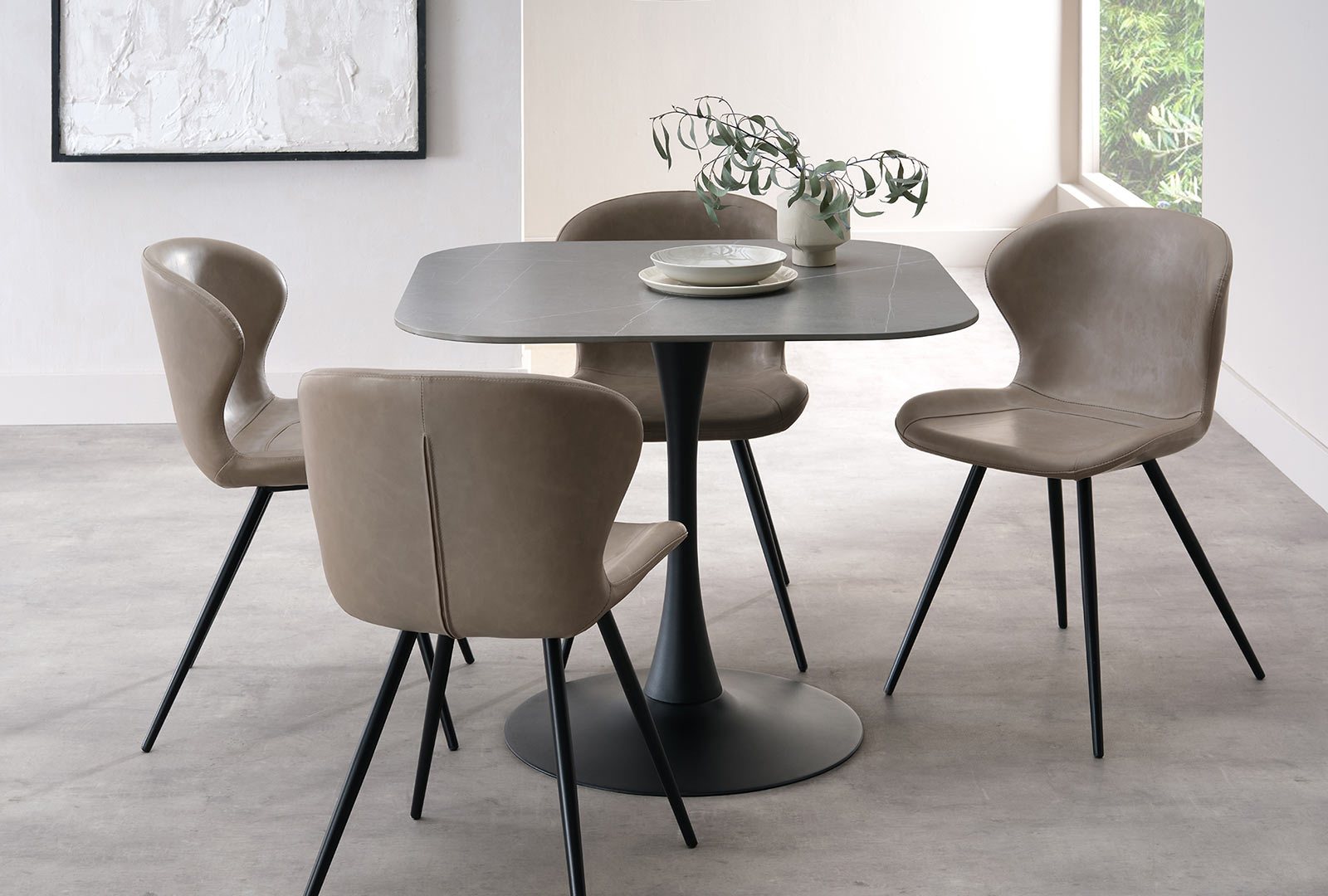 Bentley Designs (UK) Ltd Croston - Sintered Stone Square Bistro Table
