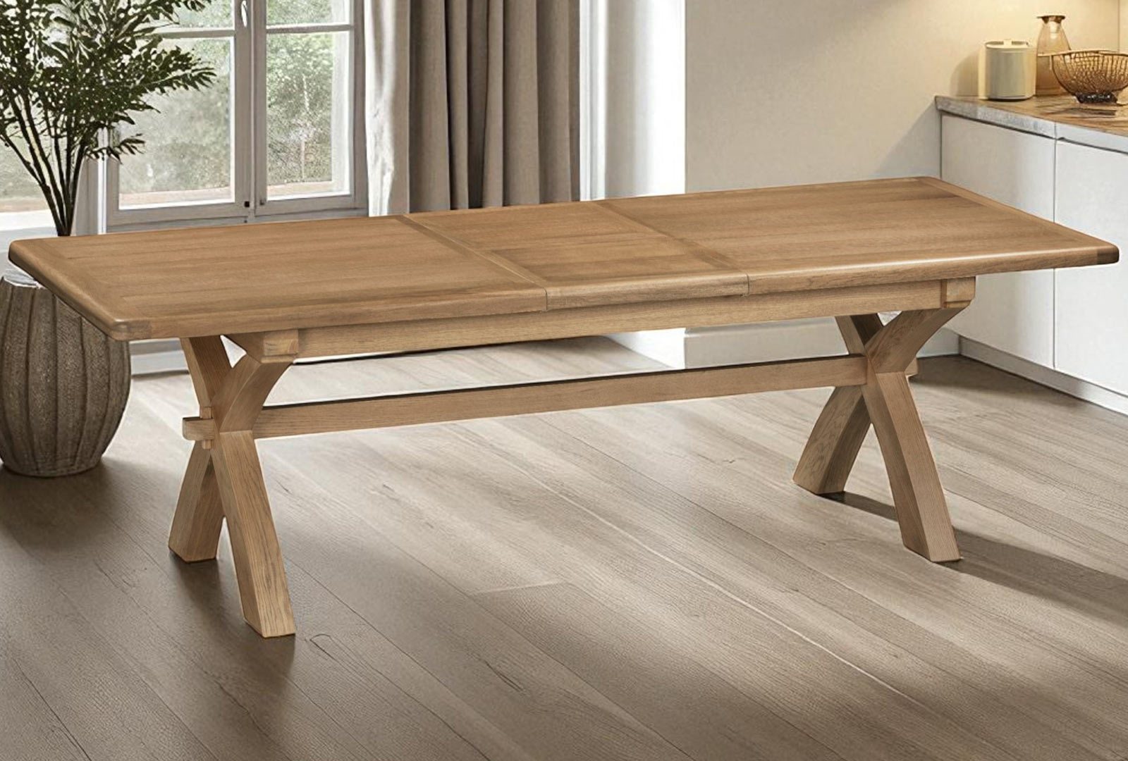 IFD Hapton - Cross Leg Extending Dining Table