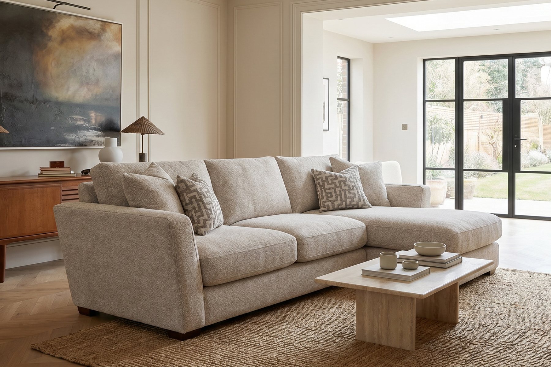 Whitemeadow Brindle - Small Chaise Sofa
